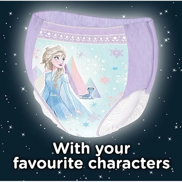 HUGGIES DryNites Nacht-Windeln Mädchen 4-7 J. (17-30kg), 30 Stk - Disney Designs, speziell für Mädchen geeignet – Bild 5