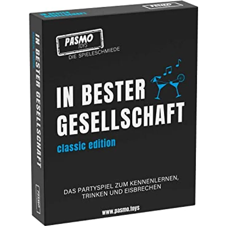 Craze Toys 38857 PASMO Toys-In Bester Gesellschaft Classic Edition-Gesellschaftsspiele-Silvester Trinkspiel Karten zum Spieleabend, Party Kartenspiel JGA Spiel