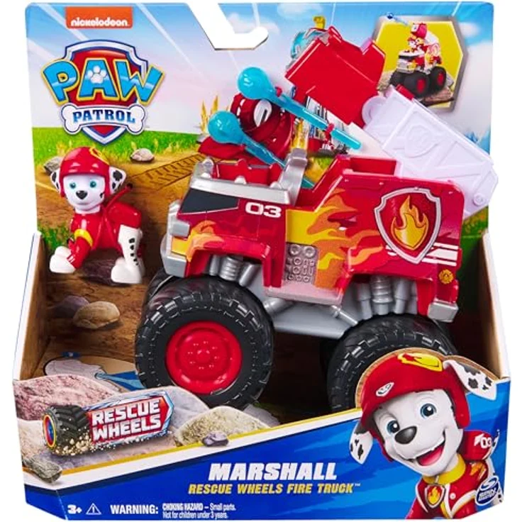 Paw Patrol Marshall Monstertruck, Feuerwehrwagen mit Geschoss-Abwurf und abnehmbarer Figur – Bild 2