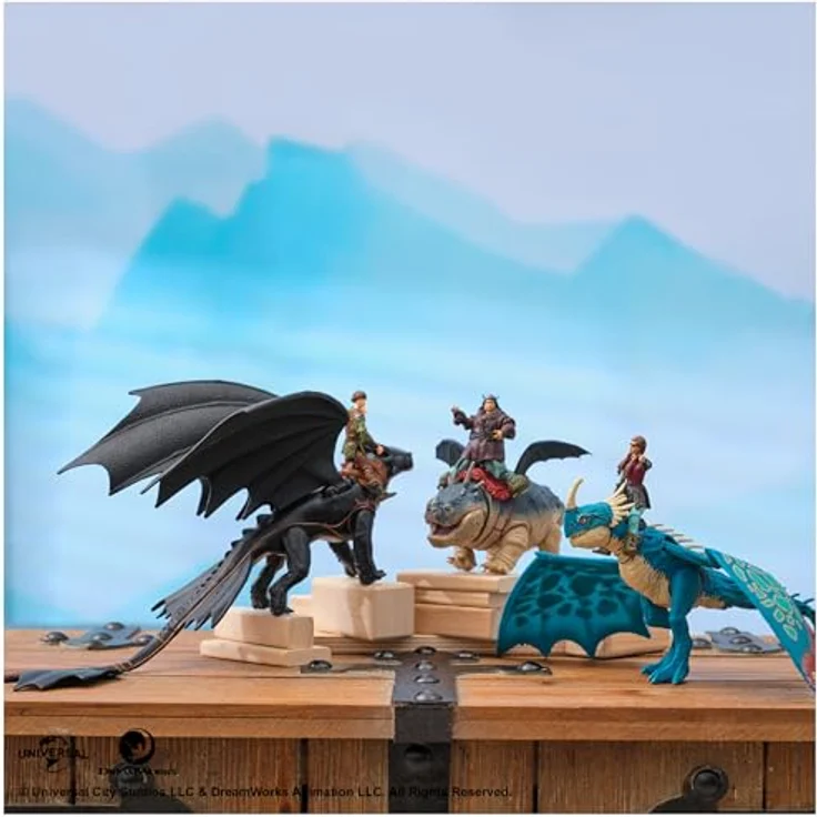 DreamWorks Dragons How to Train Your Dragon, Wikinger und Drachen Actionfiguren-Set, Sturmpfeil (24 cm) & Astrid (7 cm) mit beweglichen Teilen, Spielzeug für Kinder ab 4 Jahren – Bild 5