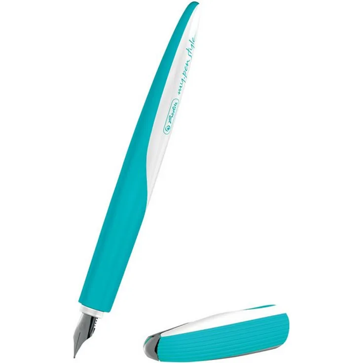 Herlitz Füllhalter Herlitz Füllhalter "my.pen" / Füller / "Caribbean Turquise", Patronenfüllhalter mit ergonomischer Griffzone, für Links- und Rechtshänder geeignet