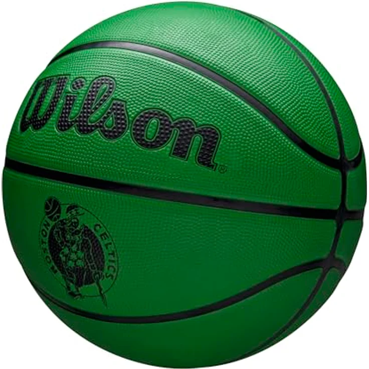 Wilson NBA Team Tribute Solid Basketball, Boston Celtics, langlebige dreischichtige Konstruktion mit integriertem Design – Bild 3