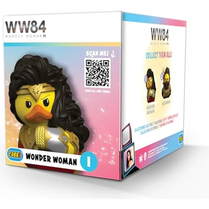 TUBBZ Boxed Edition Wonder Woman Sammelfigur, detailreiche Gummienten-Vinylfigur, 9 cm, offizielles DC Comics Merchandise – Bild 2