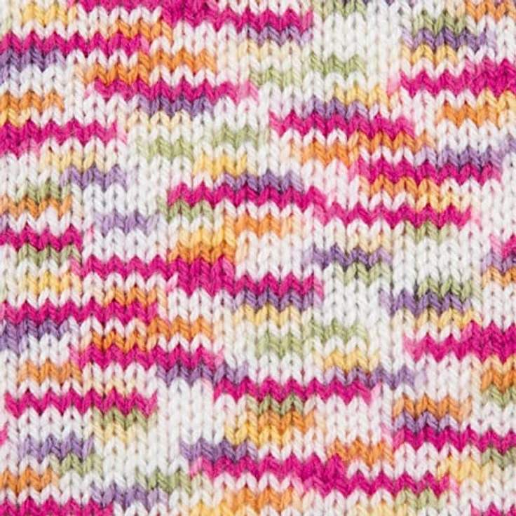 Gründl Lisa Premium color (Strick- & Häkelgarn mit wollähnlichem Charakter aus 100 % Polyacryl, 50 g / 133 m, Nadelstärke: 3,5 - 4,5, 1 x 50 g), pink-orange-gelb-color – Bild 2