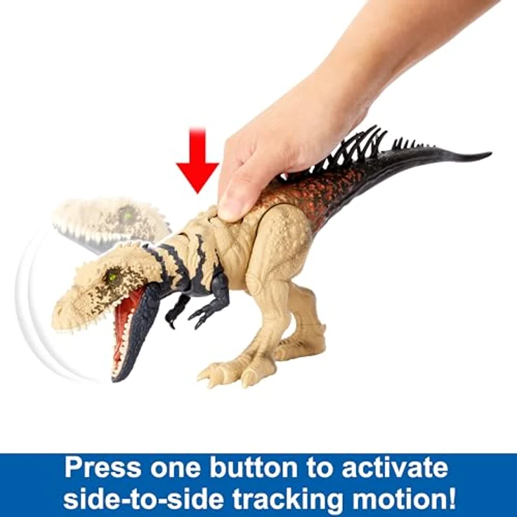Jurassic World Dinosaurier-Spielzeug, Bistahieversor Gigantic Trackers große Spezies Actionfigur mit Angriffsbewegung und Tracking-Ausrüstung, digitaler Spielspaß, HLP27 – Bild 2