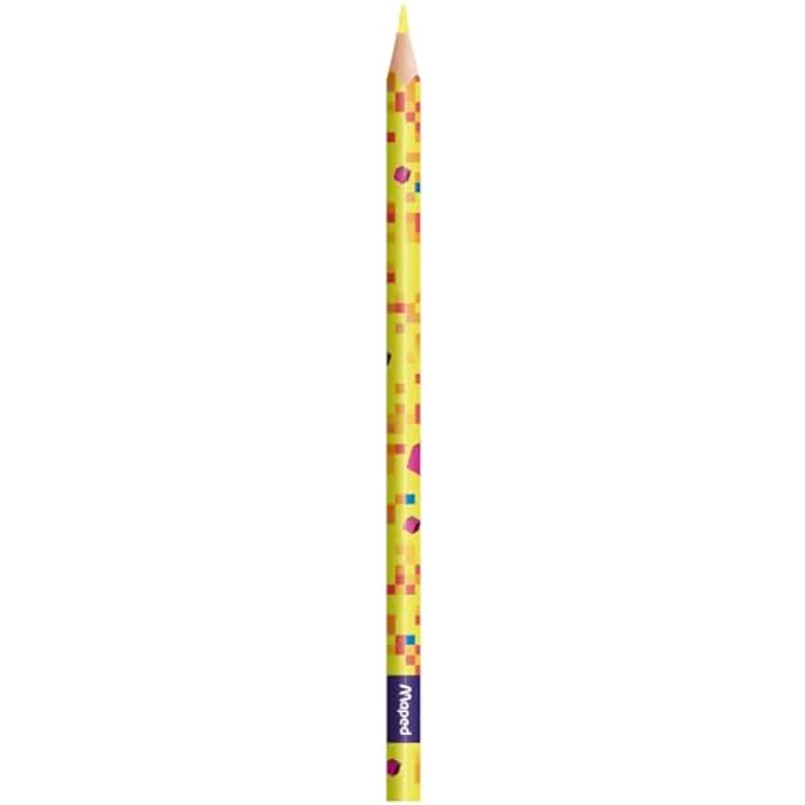 Maped - Ergonomische Drei-Kant-Buntstifte, Farbstifte PIXEL PARTY - x12 Stifte - mit PIXEL-Motiven bedruckt, lebendige Farben, aus Kunstharz, ergonomisch – Bild 3