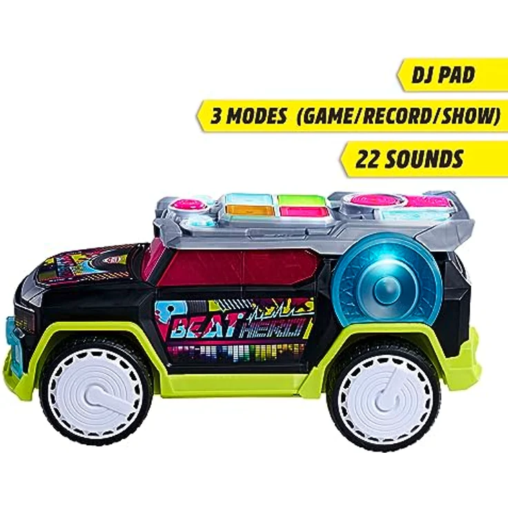 Dickie Toys - Beat Hero Spielzeugauto mit DJ-Pult und 22 Sounds, Auto mit Hip-Hop, Pop und Elektronik Beats,Musikauto mit LED Lichtshow, 3 Spiel-Modi – Bild 4