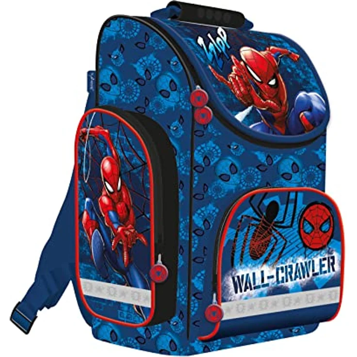 Spiderman Schulrucksack Schulranzen Schultornister Schulrucksack, Designs für jeden Geschmack, großzügige Abmessungen, leicht und praktisch - blau – Bild 3