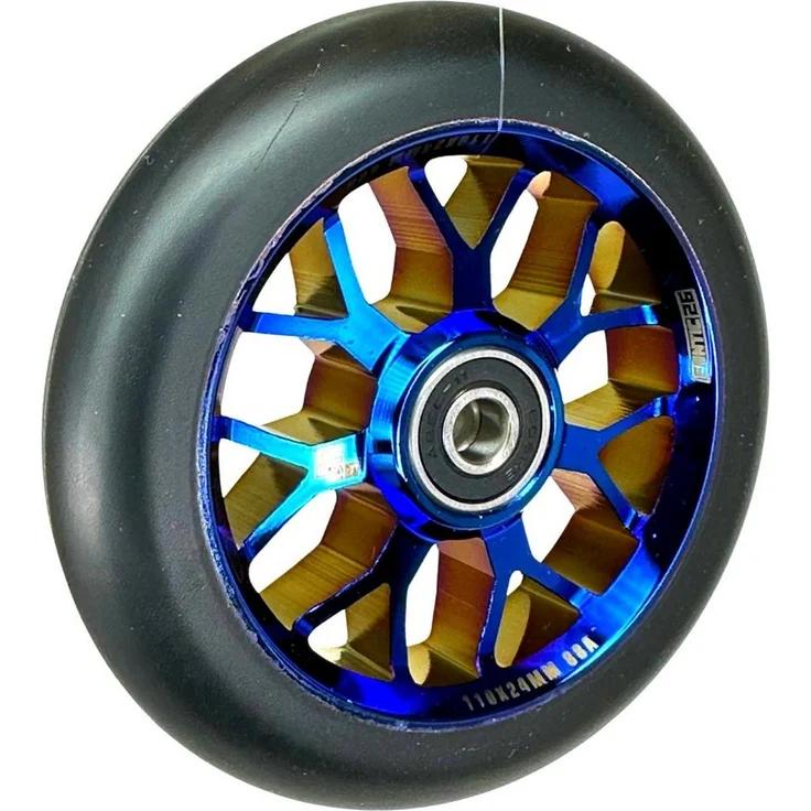 Fantic26 Spy7 Stunt-Scooter Rolle 110mm Abec11 Blauchrome/Pu Schwarz – Bild 1