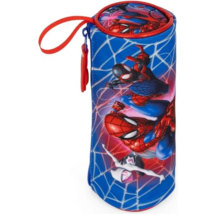 Clondo Schlampermäppchen Spiderman, praktisches Faulenzer-Format, 21x8 cm, robustes 600D Polyester, offizielles Lizenzprodukt – Bild 5