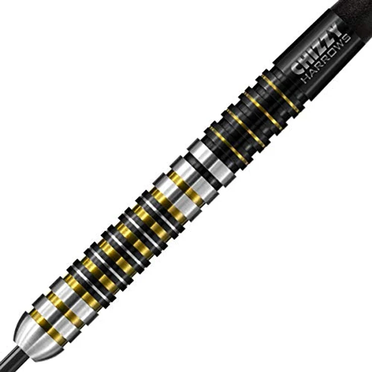 Harrows Dave Chizzy Chisnall 90% Tungsten Darts, Pro Player Steel Tip Darts-Set mit Supergrip-Carbonschäften und 100-Mikron-Chizzy-Flights, Gewichte: 21g bis 26g, elegantes Design – Bild 2