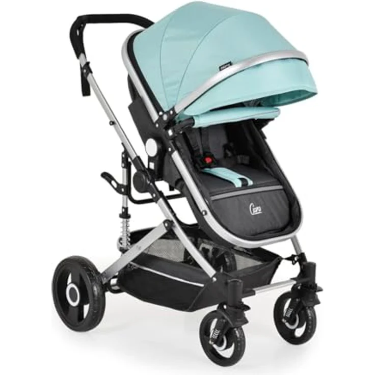 Moni Ciara Kinderwagen, umkehrbarer Sitz, faltbar, mit Wickeltasche, ab Geburt bis 15 kg – Bild 2