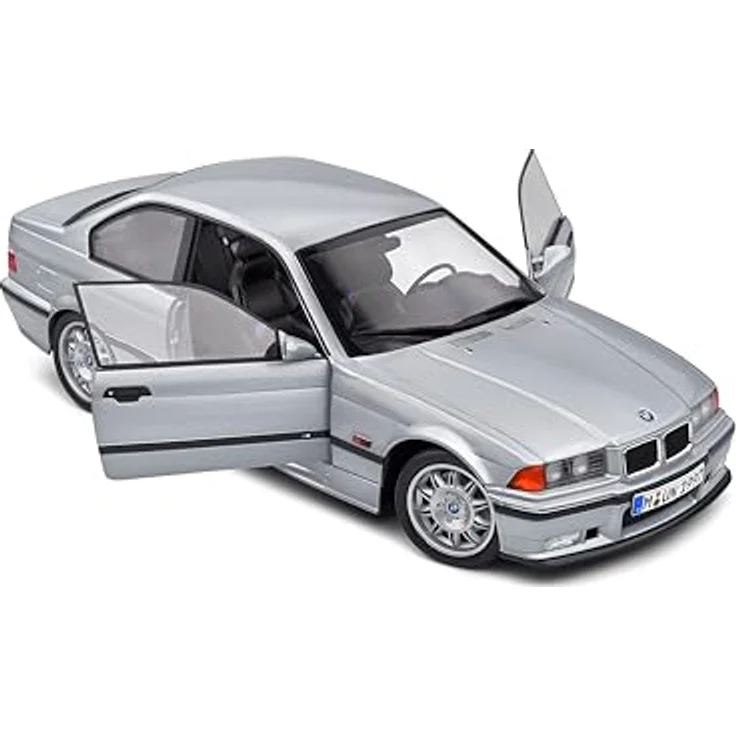 Solido BMW E36 M3 Coupé 1990, Diecast Modellauto im Maßstab 1:18, silberne Lackierung, bewegliche Türen und detaillierte Innenausstattung für Sammler & BMW-Fans – Bild 5
