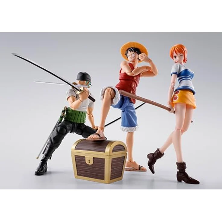Bandai Tamashii Nations One Piece S.H.Figuarts Roronoa Zoro Romance Dawn-Version, detailreiche Actionfigur, 15 cm, inkl. Zubehör – Bild 9