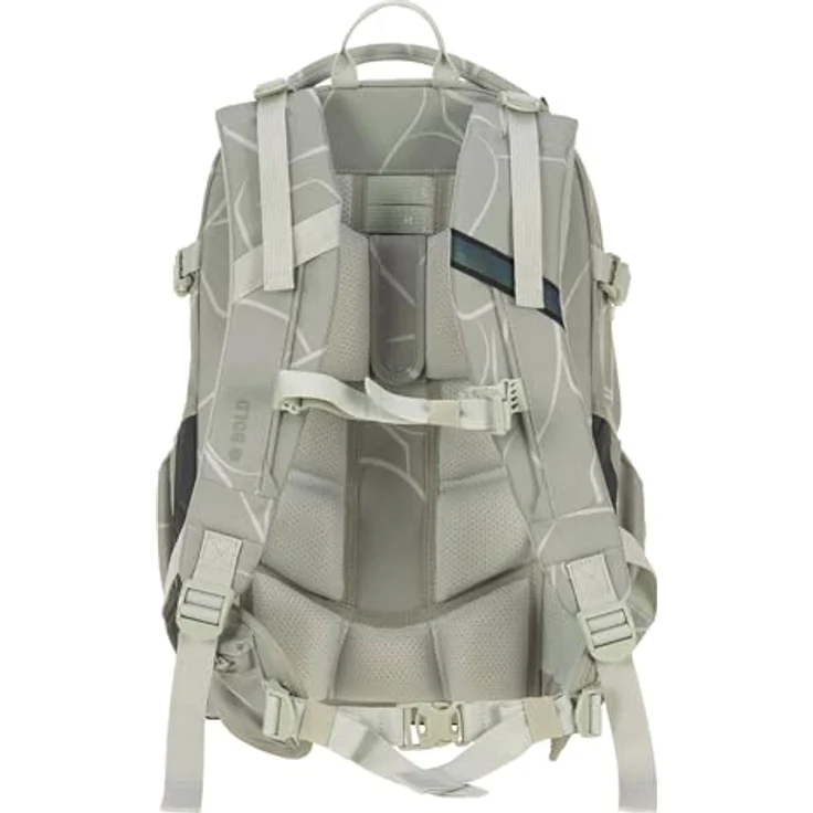 LÄSSIG BOLD Origin Schulrucksack, ergonomisch mit Reflektoren, höhenverstellbarem Rückenteil und 30 l Volumen, sage – Bild 2