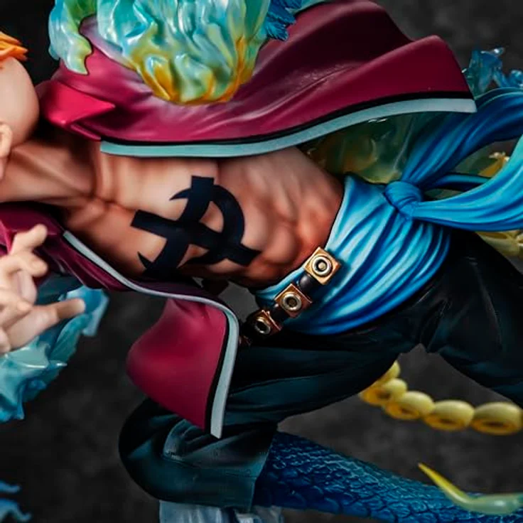 Megahouse One Piece P.O.P MAS Maximum PVC Statue Marco the Phoenix, 32 cm, detailreiche Figur für Sammler, präsentiert in Fensterbox – Bild 6