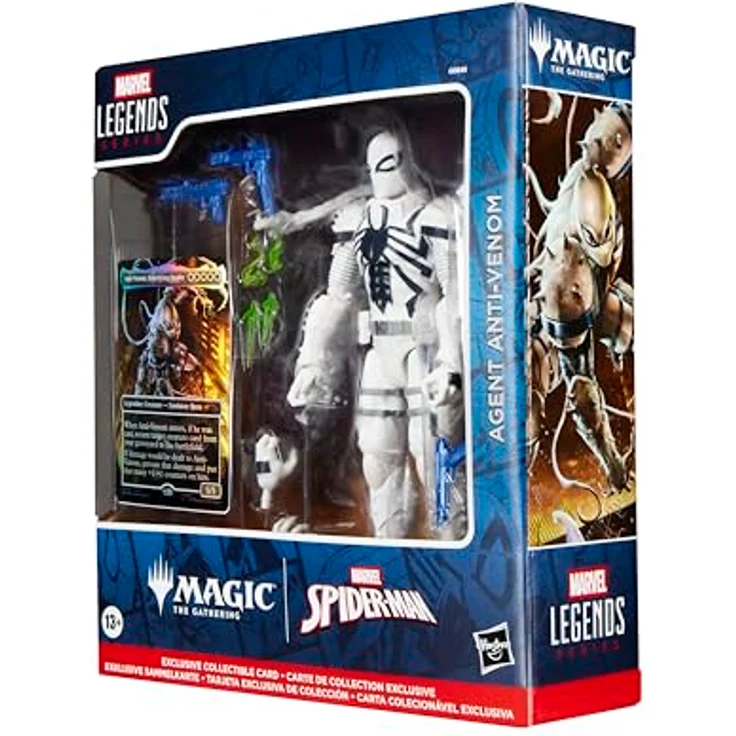 Hasbro Marvel Legends Series, Magic: The Gathering Agent Anti-Venom Action-Figur mit 14 Accessoires und exklusiver Foil Sammelkarte, 15 cm – Bild 3