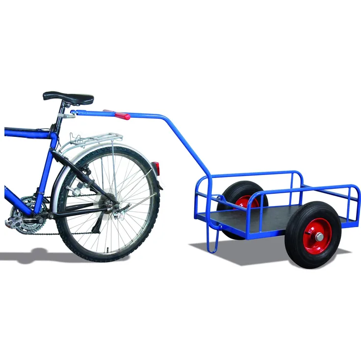 VARIOFIT Variofit Fahrradanhänger ohne Bordwand, Ladefläche 790x435 mm, Traglast 200 kg, enzianblau