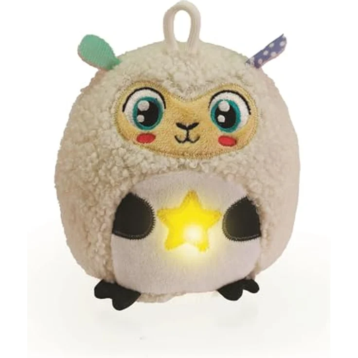 Clementoni Glänzendes Schaf, Plüschspielzeug mit Geräuschen und Nachtlichtfunktion, 12x12x16 cm, für Neugeborene und Kleinkinder – Bild 5