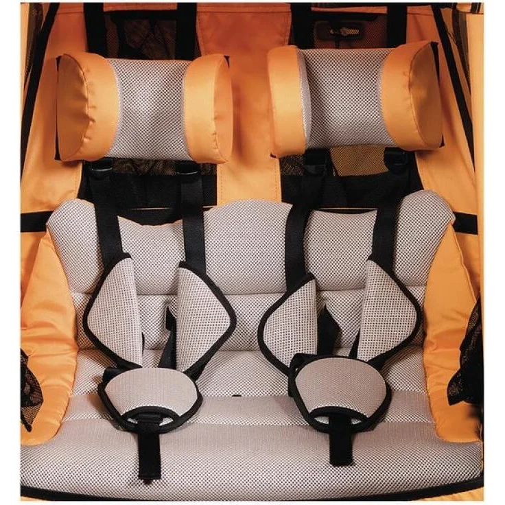 XLC Sitzsystem deluxe 20' DuoS, Fahrradanhänger in marigold/anthrazit