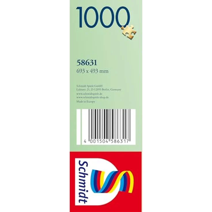 Schmidt Spiele 58631 Der geheime Garten, 1000 Teile Puzzle mit hochwertiger Qualität und spezieller Mattlack-Oberfläche, 69,3 x 49,3 cm, ab 12 Jahren – Bild 2