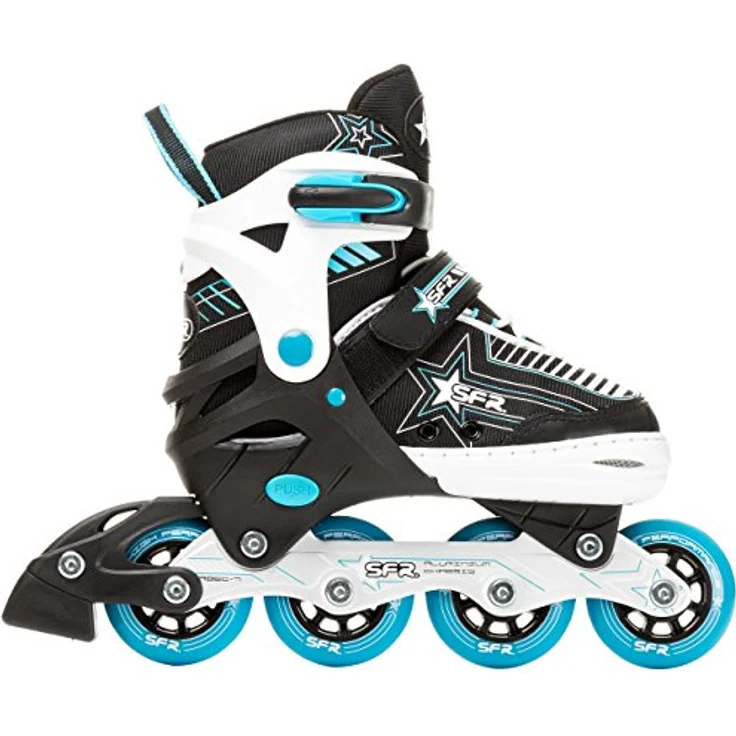 SFR Unisex Kinder RS480 Inline Skates, Blau (Blue), Einstellbar, ABEC-7 Kugellager, 70mm, 72mm Rollengröße – Bild 2