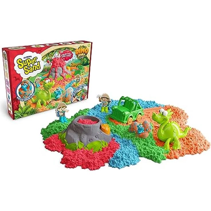 Goliath Toys Super Sand - Dinosaur Dinosaur World, mehrfarbiges Knetmaterial zur kreativen Gestaltung für Kinder ab 3 Jahren – Bild 3