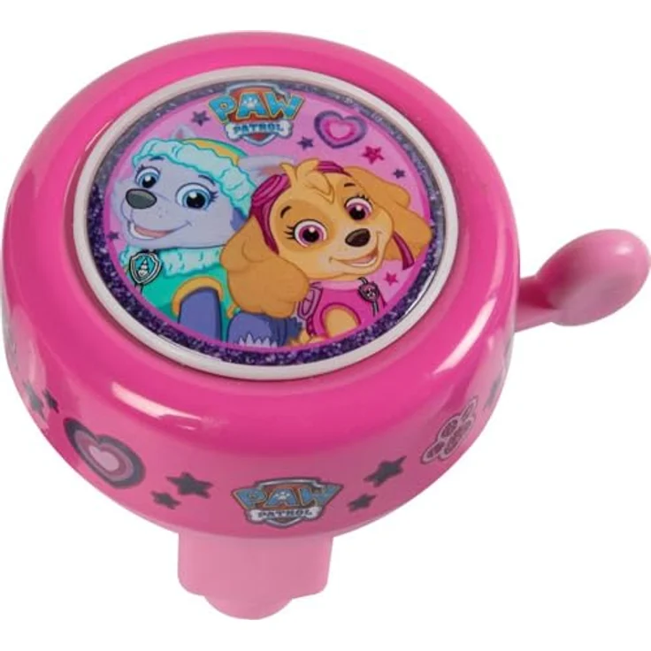PAW PATROL Pfote Patrouille, rosa Metallfahrradklingel mit Paw Patrol-Grafiken, inklusive Montageschrauben – Bild 1