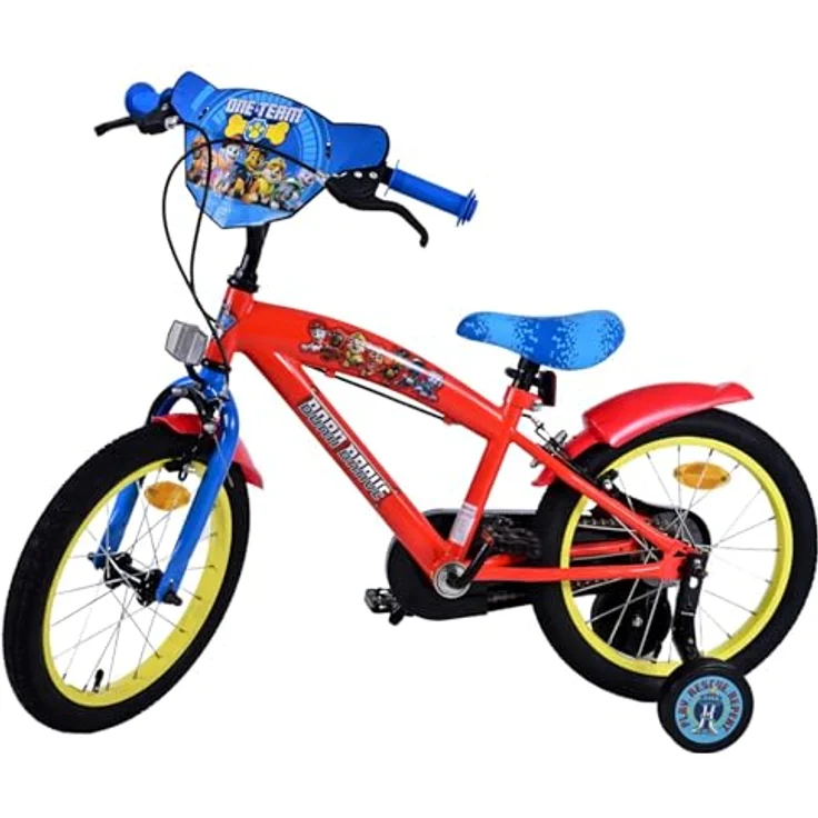 Volare Kinderfahrrad Paw Patrol - Jungen - 16 Zoll - Rot - Zwei Handbremsen, geschlossener Kettenkasten, Luftbereifung, Klingel, Stützräder – Bild 8