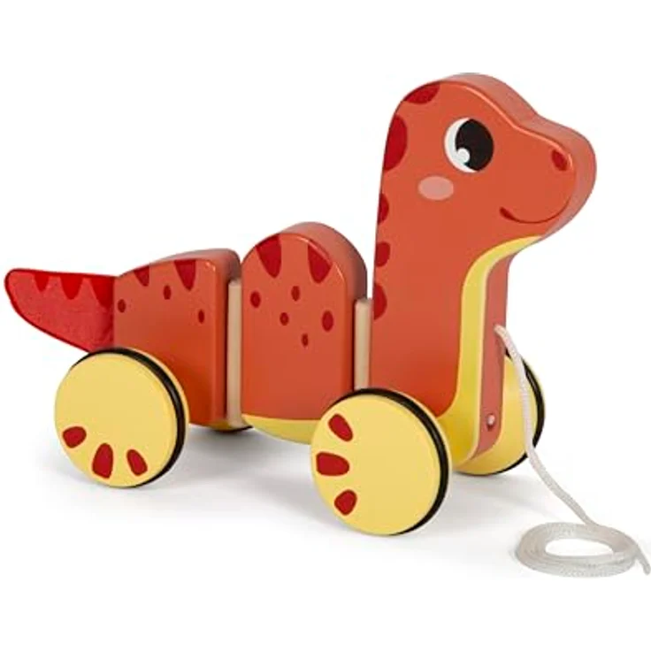 Small Foot Pull-Along Toy "Dino", Babyspielzeug mit niedlichem Dino-Design – Bild 3