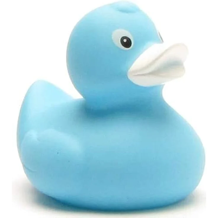 Duckshop Badeente - personalisierbar mit Wunschtext (max. 10 Zeichen), Farbe blau, Maße: 8 cm x 7 cm x 7,5 cm, Material: Vinyl – Bild 3