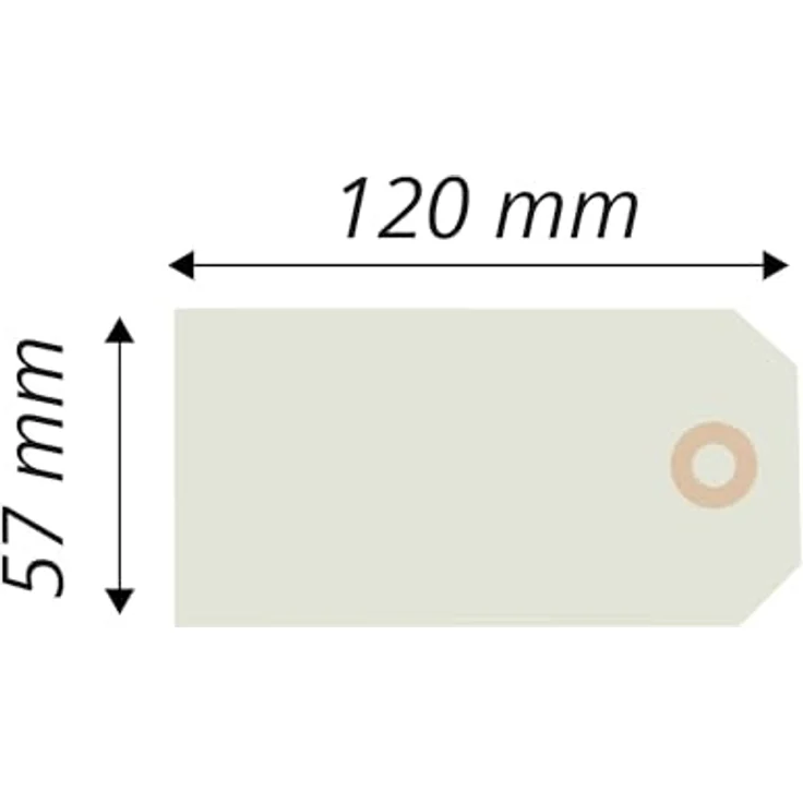 agipa 101580 Gepäckanhänger, 120 x 57 mm, neutral, mit Draht – Bild 2