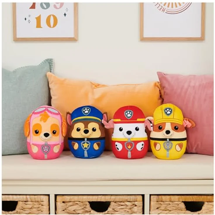 Spin Master Psi-Patrouille: Super-Soft-Marshall 20cm, Kuscheliger Plüschhund in klassischem Design – Bild 5