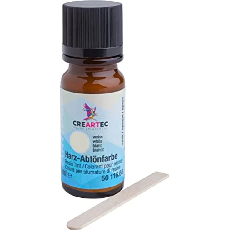 Unbekannt Harz-Abtönfarbe 10ml, starke Pigmentierung, lichtecht und mischbar, ideal für Polyester- und Epoxyharze, Weiß – Bild 1