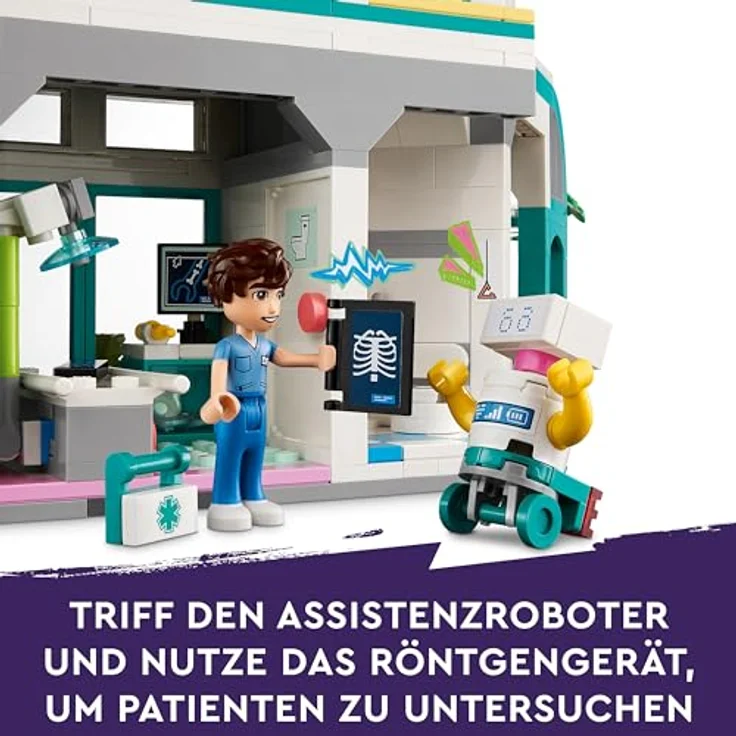 LEGO Friends Heartlake City Krankenhaus, Set mit Spielzeug-Hubschrauber und Figuren inkl. Autumn und Hund, Arzt-Spielzeug für Kinder, Geschenk für Mädchen und Jungen ab 7 Jahren 42621 – Bild 5