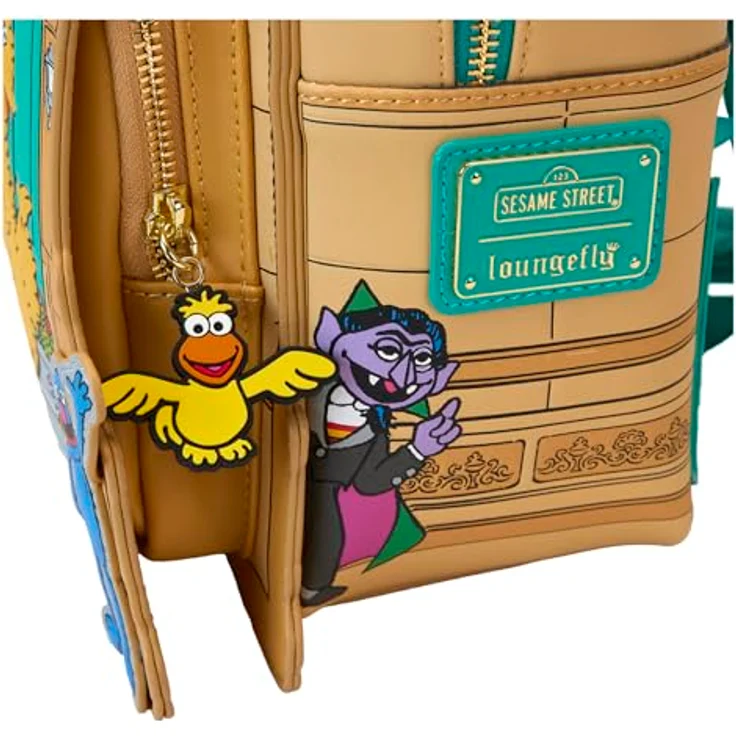 Loungefly Sesamstraße Ecke Rucksack, 30 cm, strapazierfähiges Polyester und PU-Leder, offiziell lizenziertes Produkt für Kinder – Bild 4