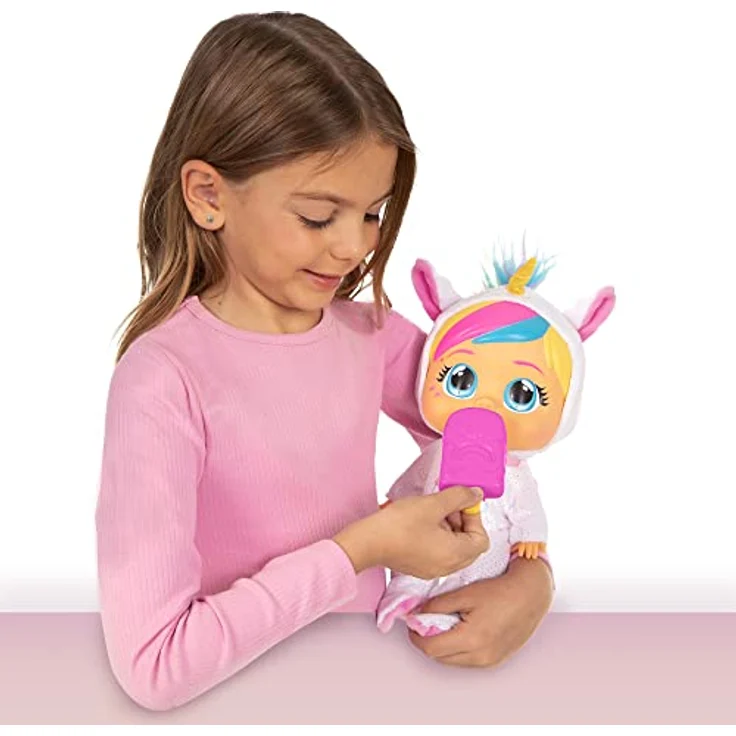 IMC TOYS Cry Babies Loving Care Fantasy Dreamy, Babypuppe mit weichem Pyjama, echten Tränen und Zubehörset, für Kinder ab 18 Monaten – Bild 5
