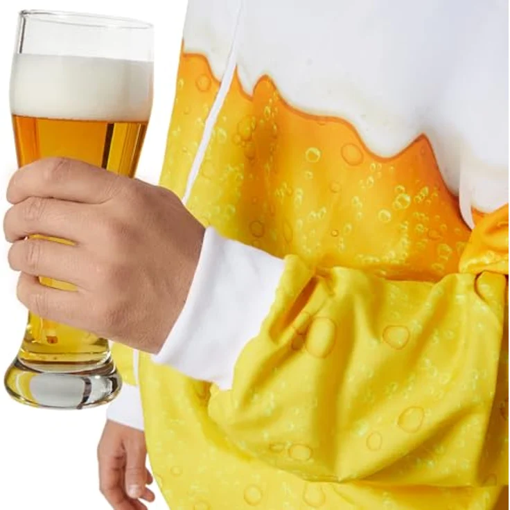 dressforfun Bier Kostüm, lustige Karneval Faschingskostüme Herren Set - L, humorvolles Design, bequemer Sitz, pflegeleicht, vielseitig, auffälliger Stil – Bild 4