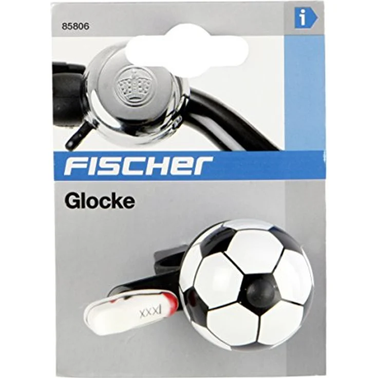 FISCHER Fahrradglocke Kinder Fußball | Fahrradglocke Kinder Jungen | Lenkermontage - Preisvergleich – Bild 2
