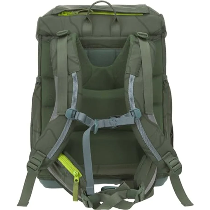 LÄSSIG Schulranzen Set Light Unique 7-teilig mit Regenhülle, großes Hauptfach, gepolsterte Träger, dunkelgrün (Jungle Green) – Bild 4