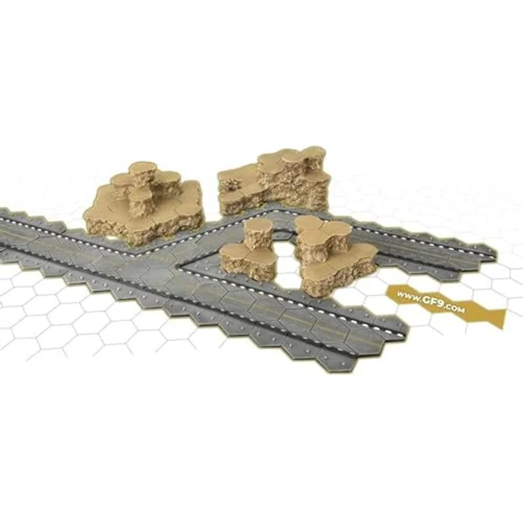 Gale Force Nine Hextech-Schlachtfeld in Einer Box: Trinity City Highways, lackiertes Gelände, Tischplatte bereit – Bild 4