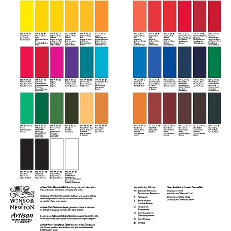 Winsor & Newton Artisan wasservermischbare Ölfarbe, Ölfarbenset mit hoher Pigmentkonzentration, gute Deckkraft & Lichtechtheit - Studio Set – Bild 2