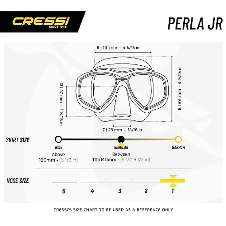 Cressi Perla Jr & Minigringo - Premium Combo Schnorchelset Junior , Unisex Kinder, Mehrfarbig – Bild 5