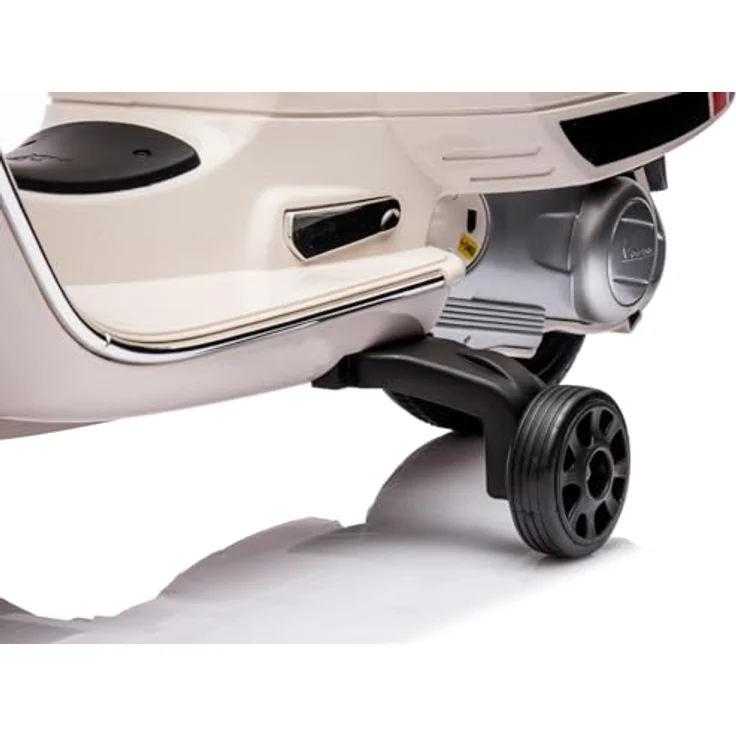 Sun Baby Vespa Maxi Elektroroller, 12V Akku Kinderfahrzeug mit Licht, Sound und MP3-Player, stabil, für Kinder 3-6 Jahre, Weiß – Bild 7