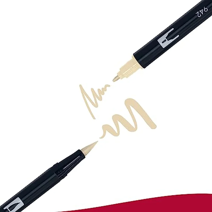 Tombow ABT Dual Brush Pen, Portrait Colors, Stift mit zwei Spitzen, wasservermalbar, ABT-12P-4, 12er Set – Bild 2