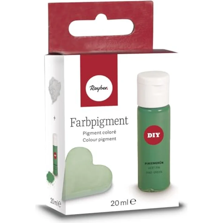 Rayher Hobby Farbpigment 35016430, 20 ml Piniengrün in PET-Flasche zur Einfärbung von Farben und Bastelmaterialien – Bild 3