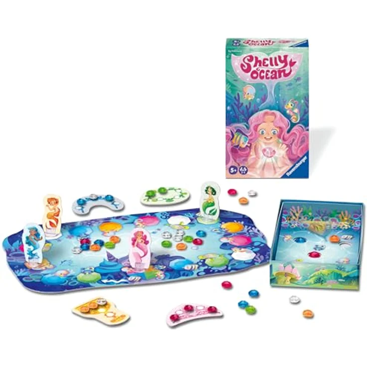 Ravensburger 23047 Shelly Ocean, Lauf- und Sammelspiel für Kinder ab 5 Jahren, Familienspiel mit glitzernden Edelsteinen – Bild 2