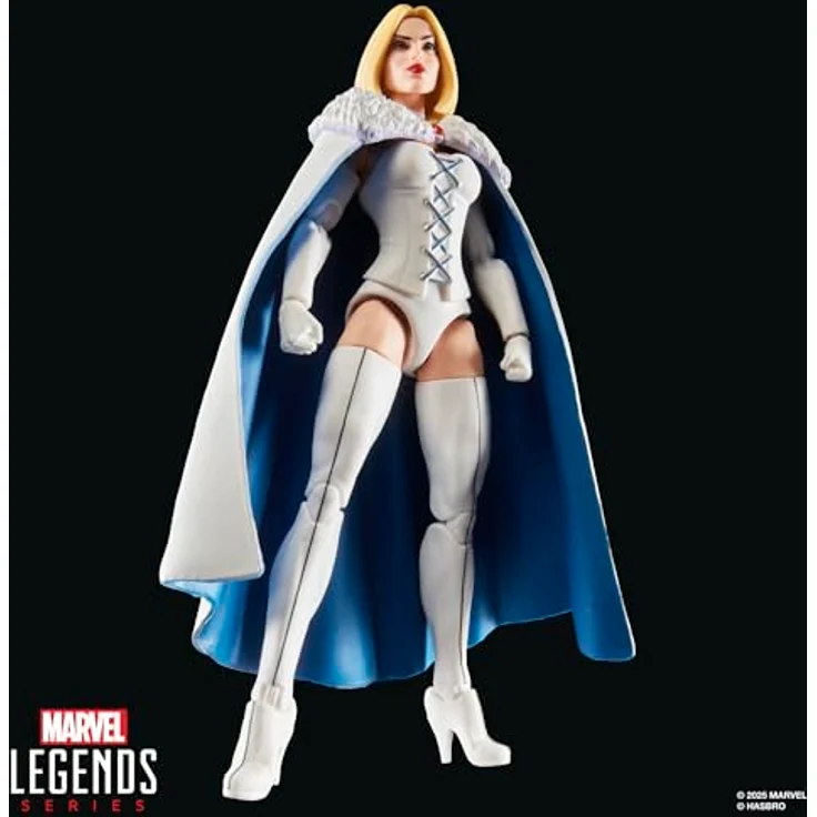 Hasbro Marvel Xmen Legends ENT 3, Emma Frost Sammelfigur mit 3 Accessoires, 15 cm, animiertes Abbild, Beweglichkeit mit über 20 Punkten, Retro-Blister-Packung – Bild 5