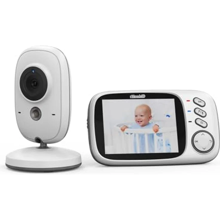 Chipolino Babyphone Polaris+ 3,2' IPS LCD Kamera, Temperatursensor, Alarm, weiß – Bild 5