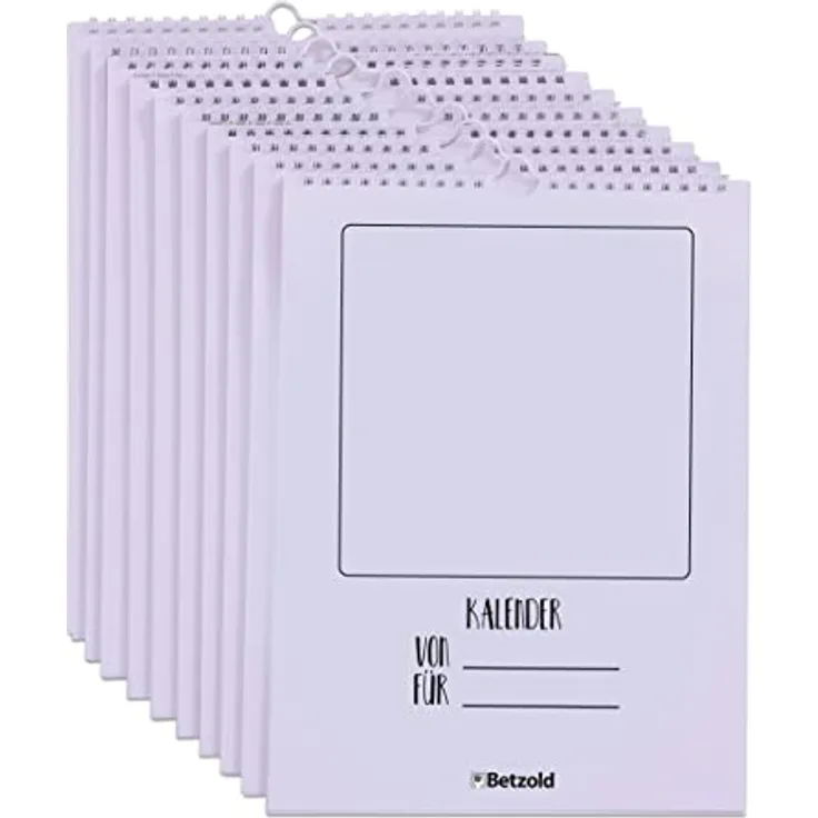 Betzold - Bastel-Kalender Kinder - Kreativ-Kalender Blanko-Wandkalender immerwährend Dauerkalender ohne Jahr